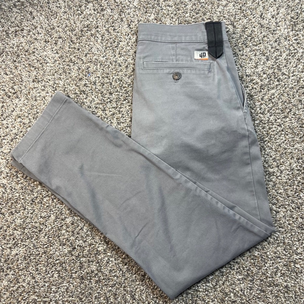 40 Grit Duluth Men's 26x30 Trading Work Pants Gray‎ Stretch Utility Chinos